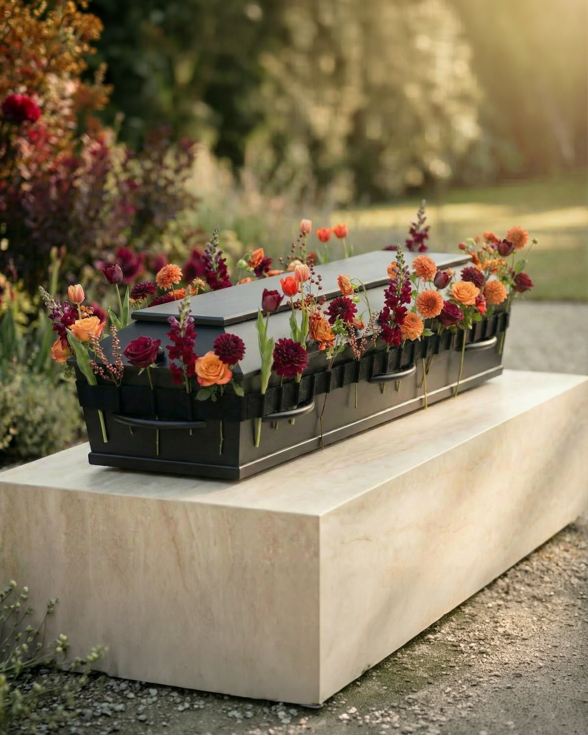 Exclusieve Zwarte Bloemenband® voor zijden bloemen